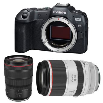 Canon appareil photo hybride eos r8 + rf 24-70mm f/2.8 l is usm + rf 70-200mm f/2.8 l is usm - 1