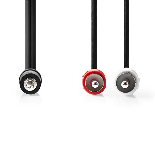 Nedis Cable Audio Stéréo Jack 3.5 Mm Mâle Vers 2X Rca Mâle - 2 M - Image 2