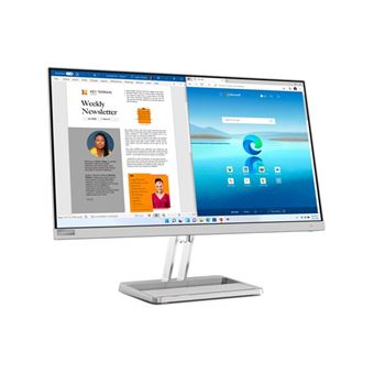 Lenovo L27i-40 - Écran LED - 27" - 1920 x 1080 Full HD (1080p) - IPS - 300 cd/m² - 1500:1 - 1 ms - 2xHDMI, VGA - haut-parleurs - gris nuage