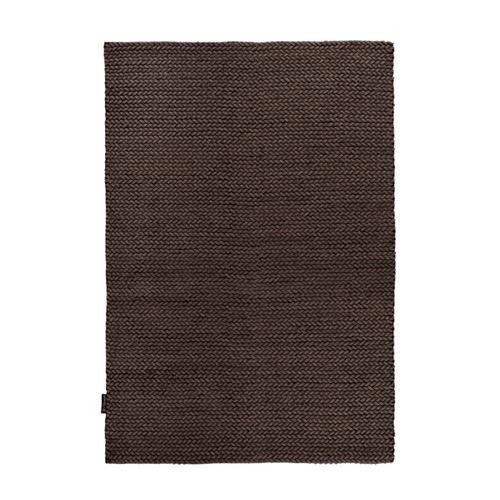 Tapis en Laine Tissé à la Main "Robbie" Marron 160 x 230 cm