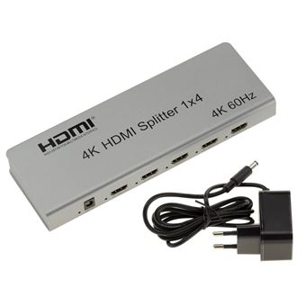 goobay Répartiteur HDMI™ 1 vers 8 (4K @ 60 Hz) - divise 1x signal d'entrée  HDMI