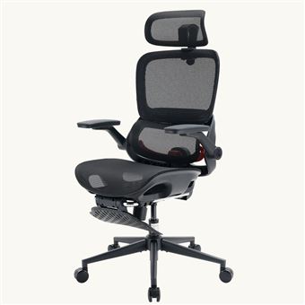 SIHOO B100 Pro Chaise de Bureau Ergonomique, Soutien Lombaire 4D, Appui-Tête 3D, Accoudoirs 4D Rabattables, Repose-Pieds,Noir