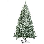 Giantex Arbre de Noël Artificiel Enneigé 180CM, 928 Branches Aiguilles, Support Pliable