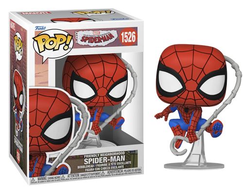 Non Communiqué Rouge (Principale) ; Bleu (Secondaire) ; Accents Noirs (Lignes De Toile Et Emblème De L'araignée), Yeux Blancs Figurine Funko Pop! N°1526 | Spider-Man | Spider-Man (Final Suit) - Image 1