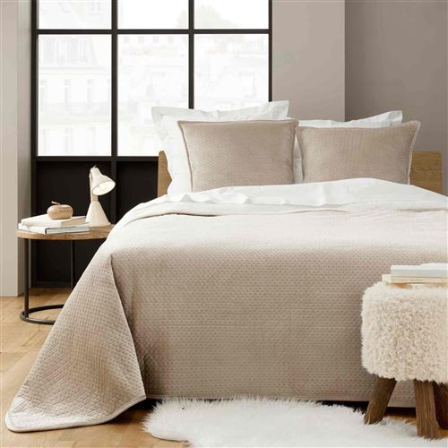 Couvre-lit velours relief/sherpa Mylene Lin
