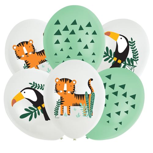 6 ballons latex safari nature sauvage 27.5cm - 9909363 AMSCAN