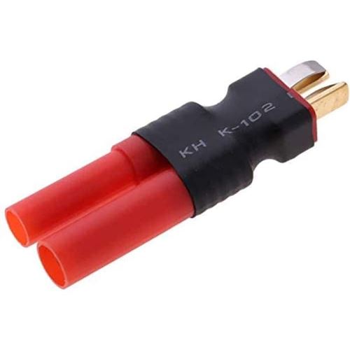 Adaptateur HXT 4mm vers T-Plug Mâle Sans Fil pour Batteries LiPo Connecteur RC pour Alimentation Autoradio JVC, Porte-Fusible, Sac LiPo, Jaune, Plastique
