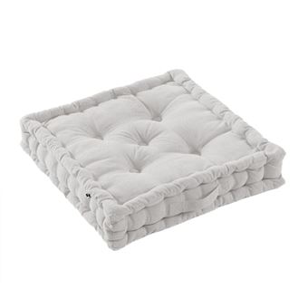 Coussin de Sol 50x50cm Coton Coloris Nuage - SOPHIE - ALTOBUY - 1