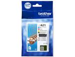 Brother LC421 - Pack de 4 - noir, jaune, cyan, magenta - original - cartouche d'encre - pour Brother DCP-J1140DW, MFC-J1010DW, MFC-J1012DW