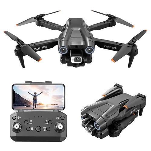 Drone SZSMART I3 Noir Pro avec Double Caméra 4K 2 Batteries Autonomie 15 Min