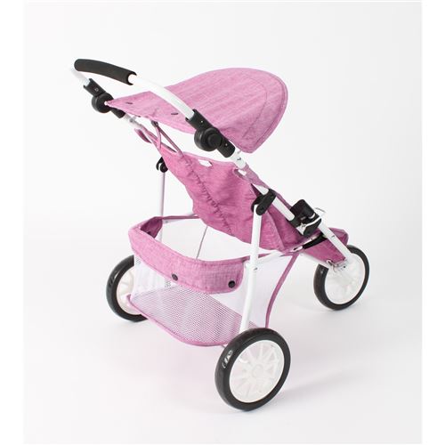 Tandembuggy Twinny – Poussette Jumelle Pour Poupées, 2 Sièges Réglables, Pour Enfants 4-8 Ans, Violet