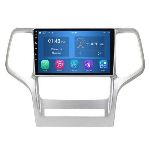 Autoradio RoverOne® Bluetooth CarPlay Android Auto Navigation 4Go RAM 64Go ROM pour Jeep Grand Cherokee WK2 2010-2013