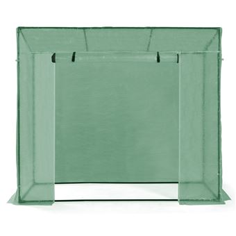 Serre Jardin Serre De Jardin IDMarket 200x78x146cm - Bâche PE 130g/m², Fenêtres, Porte Zippée, Toutes Saisons Fenêtre Porte Zippée Aération