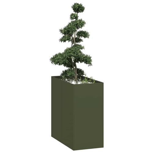 Non Communiqué Vert Jardinière Olive 40X80x80 Cm Acier - Image 1