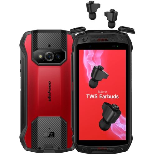 Smartphones Ulefone Power Armor 15 5.45 pouces 6+128G 6600mAh caméra 13mp Android 12 Rouge
