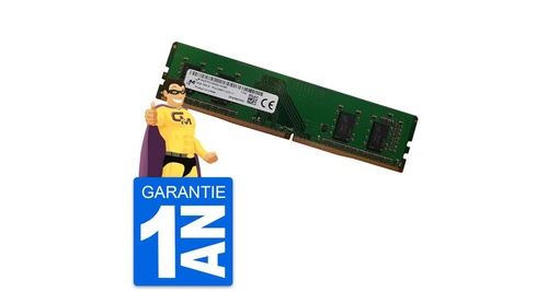4Go Ram Micron Mta4Atf51264Az-2G3B1 Ddr4 Dimm Pc4-19200U 2400Mhz 1Rx8 1.2V Cl17