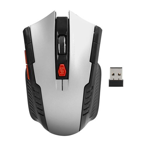 Non Communiqué Gris Souris Sans Fil 2.4G 3 Optique Avec Récepteur Usb