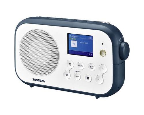 Sangean Traveller-420 (DPR-42 W/B.I.) Radio portative DAB+, FM Bluetooth blanc, bleu foncé