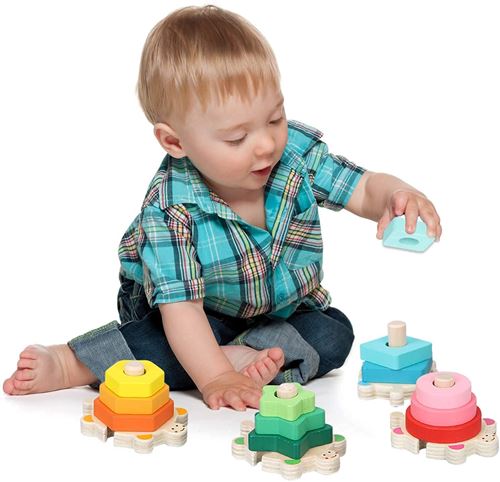 16Pcs Puzzle 3D Jouet FONGWAN Enfant Jouets en Bois Montessori Enfant Jeux  Educatif - Puzzle 3D - à la Fnac