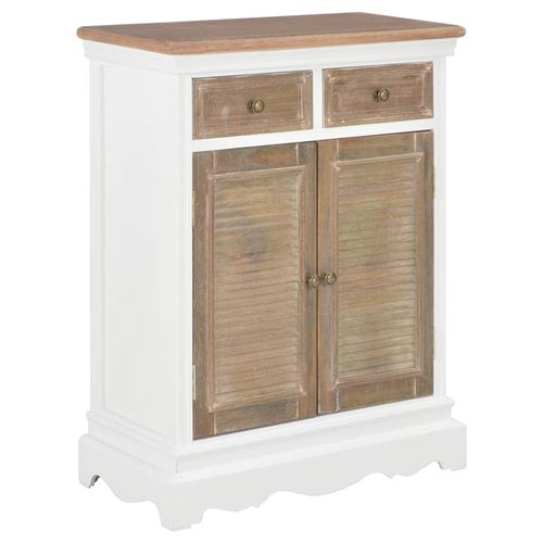vidaXL Buffet Blanc 60 x 30 x 80 cm Bois massif