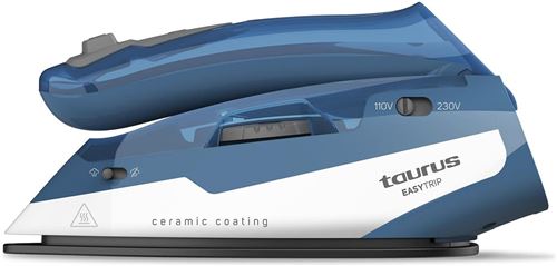 TAURUS WHITE & BROWN Fer &agrave; repasser 1100 W EasyTrip - Bleu