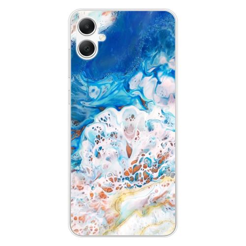 Coque en silicone imprimée compatible Samsung Galaxy A05 Marbre océan