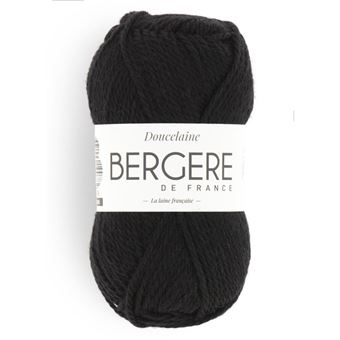 Pelote De Laine Noire Bergère De France - 50% Laine, 50% Acrylique, Idéale Pour Tricoter Pulls, écharpes Et Accessoires