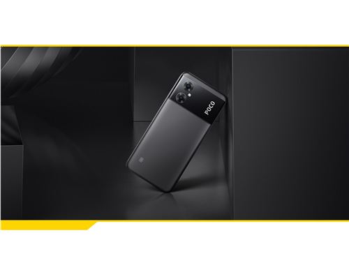 Xiaomi POCO M4 Pro 5G - 5G smartphone - double SIM - RAM 4 Go / Mémoire interne 64 Go - microSD slot - Écran LCD - 6.6 - 2400 x 1080 pixels (90 Hz) - 2x caméras arrière 50 MP, 8 MP - front camera 16 MP - noir électrique