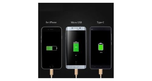 Cable 3 En 1 Pour Alcatel U5 Android, Apple & Type C Adaptateur Micro Usb Lightning 1,5m Metal Nylon (argent)