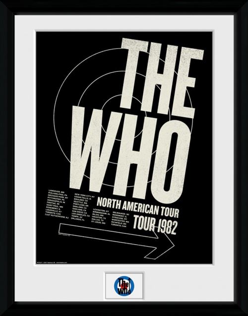 The Who Poster De Collection Encadré - Tour 82 (40x30 cm)