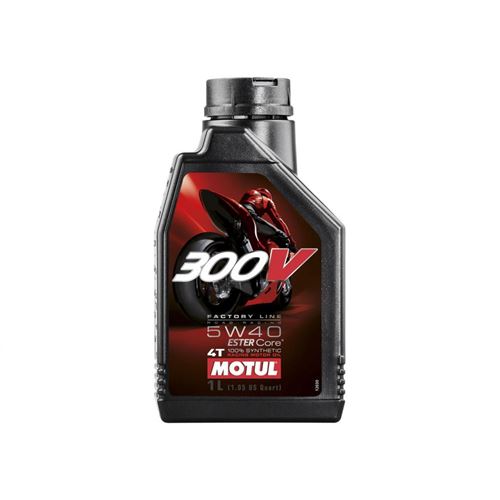 Huile Moteur MOTUL 300V Factory Line Road Racing 4T 5W40 100% synthèse 1L