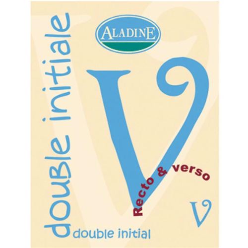 Cachet double initiale V 2 cm