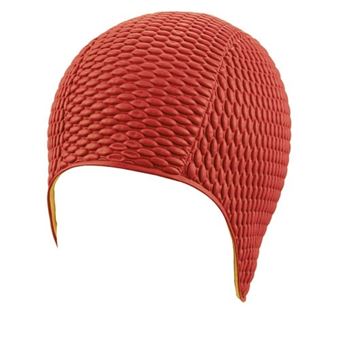 Bonnet De Natation Arena 3 Panneaux – Rouge, Taille Unique, 100% Polyester, Confort Et Ajustement Parfait