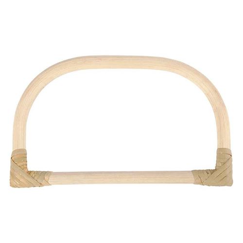 Anse de sac arrondi en bambou 15,5 x 9 cm - Creotime