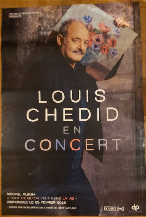 Louis CHEDID - En Concert 2020 - 40x60cm - Affiche