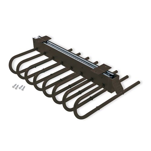 Emuca 7085813 Self Porte-pantalons extractible pour armoire montage à gauche finition peint couleur moka