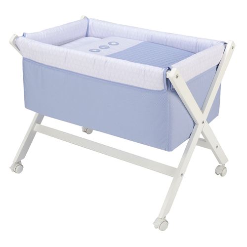 Petit Lit Pieds X Bois Une Pic Bleu 55X87X74 Cm