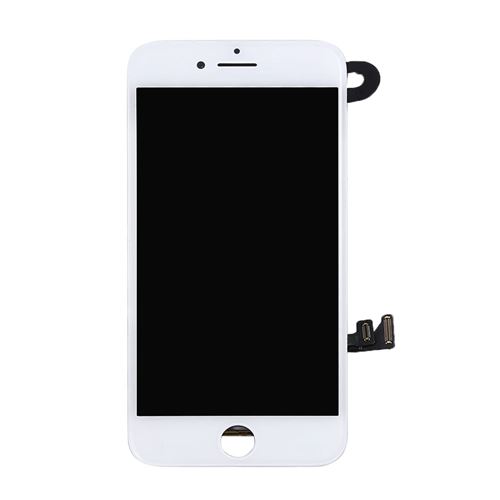 Blanc- Ecran lcd avec vitre tactile sur châssis +Camera avant pour iPhone 7(4.7)