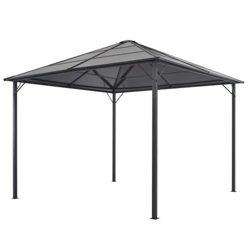 vidaXL Tonnelle avec toit Aluminium 3x3 m Noir