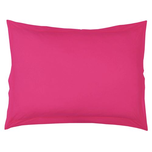 Taie d'oreiller volant plat 50 x 70 cm uni 57 fils lina + p bourdon Bois de rose