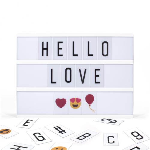 thumbsUp! tableau des polices de caractères micro USB led A4 30 cm blanc
