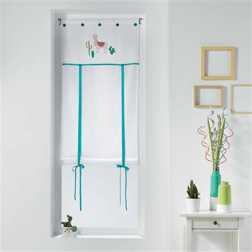 store droit passe tringle 60 x 150 cm voile imprime transfert lama