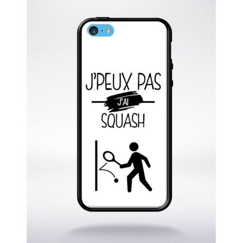 Coque j peux pas j ai squash 1 compatible apple iphone 5c bord noir silicone