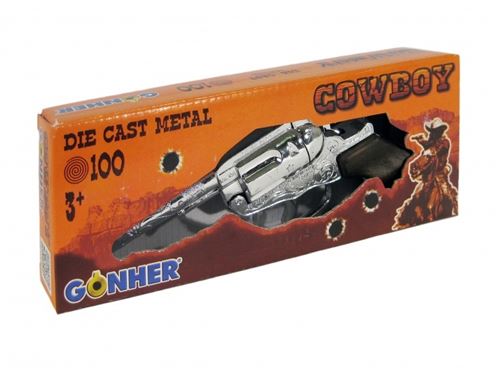 Gonher revolver jouet cowboy 100 scotch argent - Jeu de rôles