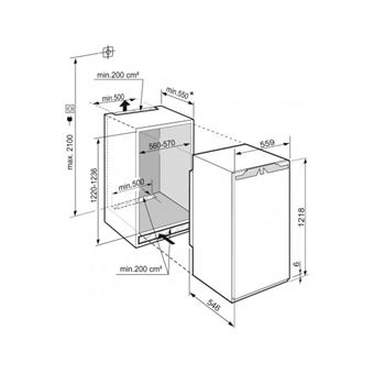 Réfrigérateurs 1 porte Froid Froid statique LIEBHERR 55,9cm D, 4944127