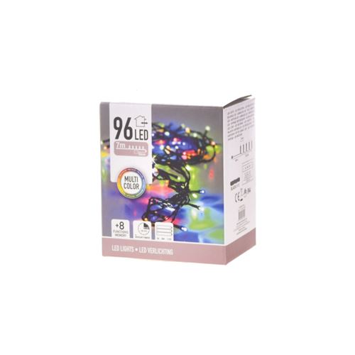 Bigbuy Multicolore Guirlande Scintillante Edm - Esprit De Noël - 96 Ampoules Led - 7 M - 72083