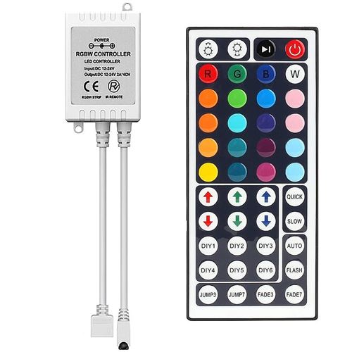 Bande lumineuse 3528 RGB LED SMD télécommande Pour la fête-blanc
