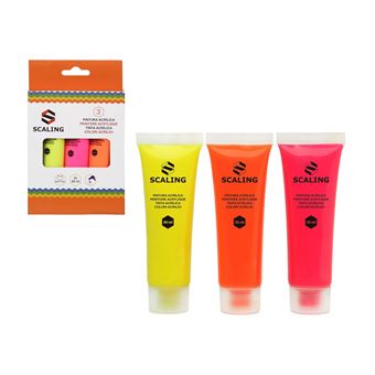 Gouaches Peinture Acrylique Lot De 3 Tubes De 30 Ml Jaune Rose