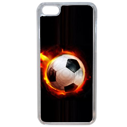 Coque Ballon De Foot En Feu Compatible Iphone 7 Transparent