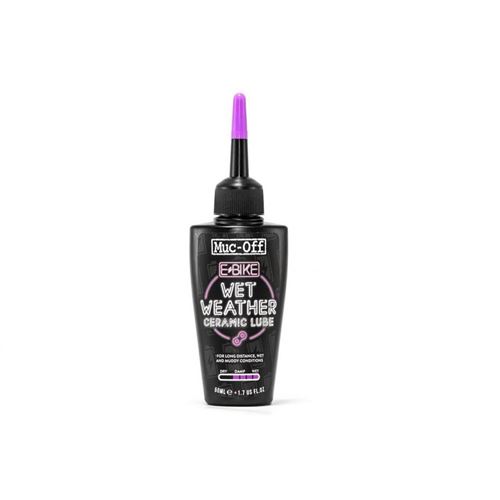 Lubrifiant chaîne MUC-OFF eBIKE Wet Weather Ceramic Lube conditions humides 50ml
